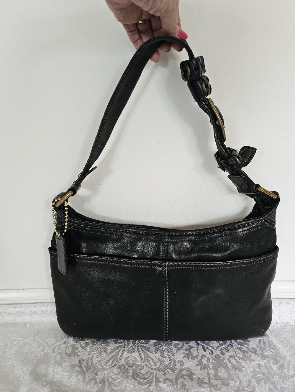 Vintage Y2K Coach Bleeker Baguette Hobo Bag (Style #11416). Tattersall Interior